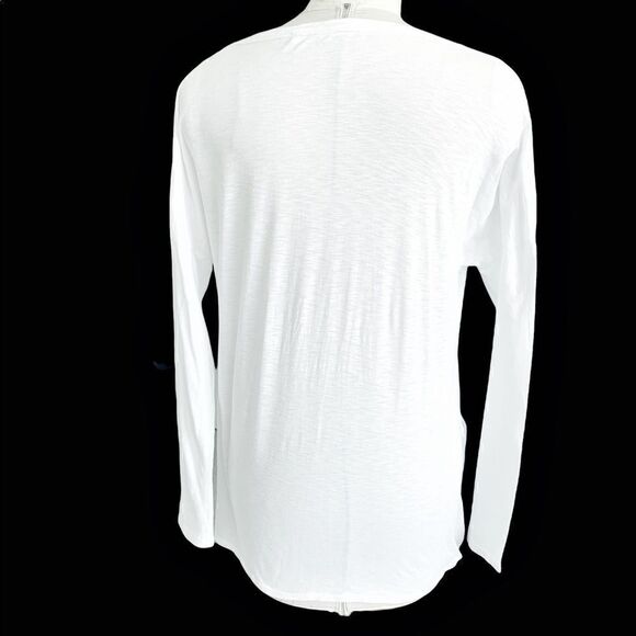 Michael Stars white supima cotton o/s side tie long sleeve tunic top nwot - Picture 4 of 6